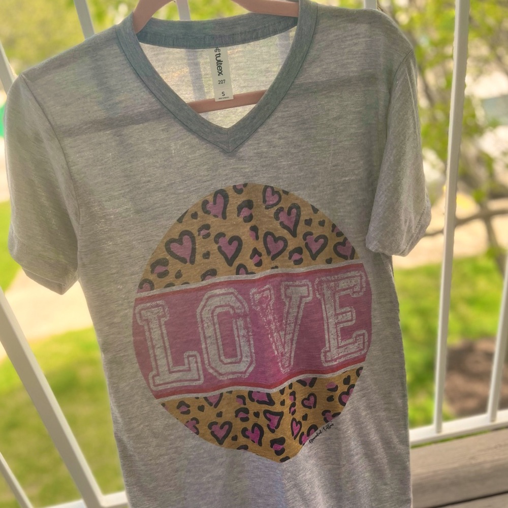 Love Animal Print v neck